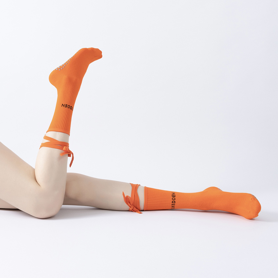 Pilates Yoga Grip Socks - Women Bandage Yoga Socks Cotton Non-slip
