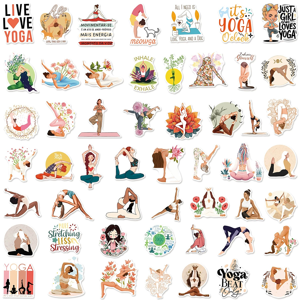 Pilates Yoga For Weight Loss - 10/30/50pcs Pilates Yoga Graffiti Stickers Fitness
