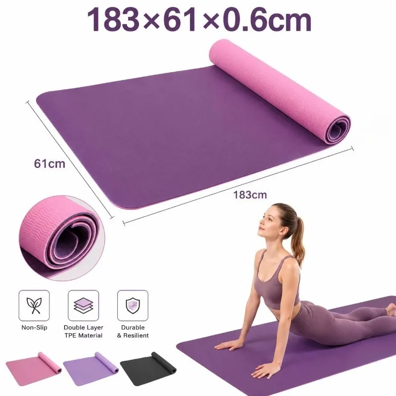 Fitness Yoga Pilates - Yoga Mats Anti-slip Sport Fitness Mat