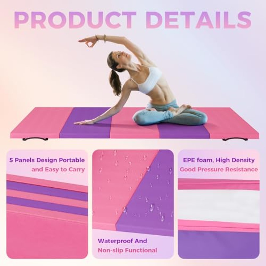 Folding Gymnastics Mat, Exerci - Pilates Yoga Gym review and price
