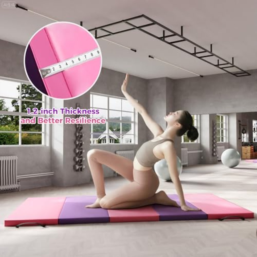Folding Gymnastics Mat, Exerci - Pilates Yoga Gym review and price