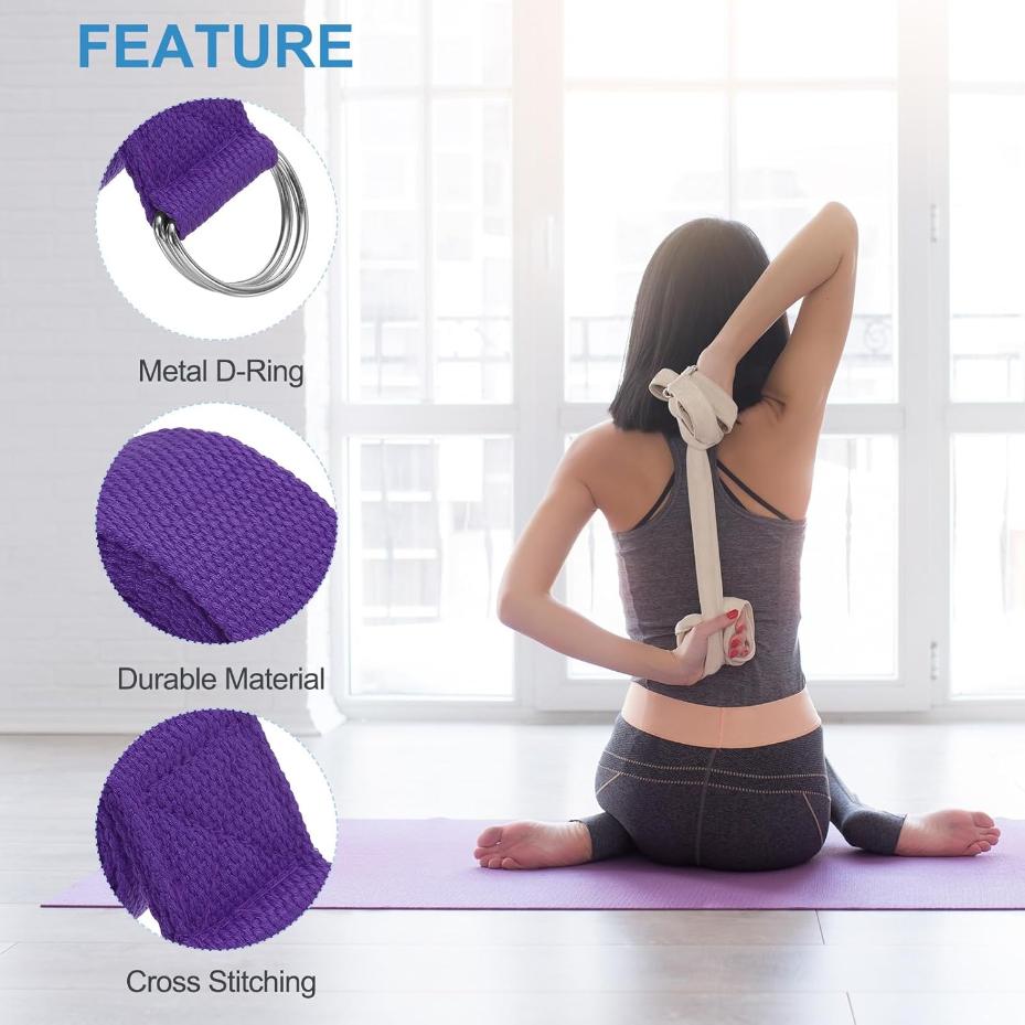 183*3.8cm Yoga Strap Cotton Ex - Pilates Yoga Ring Exercises review and price